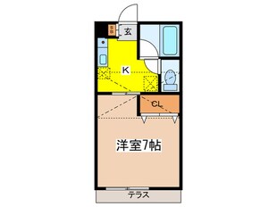 エスポワールニイヤA棟の物件間取画像